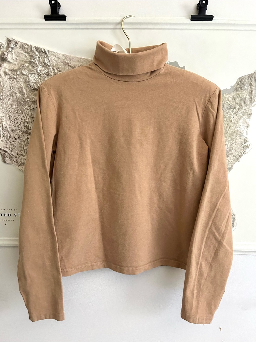 Express Beige Stretchy Turtleneck | Size M
